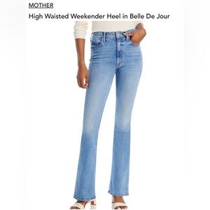 Mother The Weekender High Heel Waisted Flare Jeans In Belle De Jour. Size 27 NWT